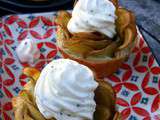 Roses feuilletées aux pommes de terre, chantilly à la moutarde ancienne