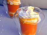 Verrine de butternut, chantilly à la moutarde à l'ancienne, châtaignes confites