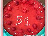 Bavarois framboises et chocolat blanc