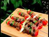 Brochettes de boeuf au pesto