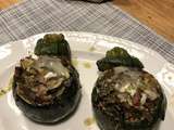 Courgettes rondes farcies aux aubergines