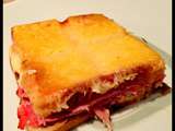 Croque jambon roquefort