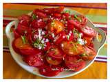 Salade de tomates du jardin