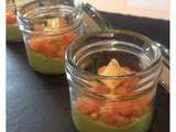 Verrine avocat et saumon fumé