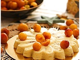 Gâteau fromage blanc et mirabelles dans le micro-ondes et sans sucre.......Miammmm