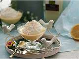 Ile flottante à la crème de limoncello et meringuée....Une  tuerie très originale