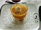 Velouté de butternut au lait de coco et gingembre....Chantilly de cèpes et quinoa soufflé