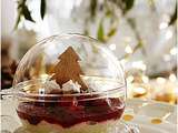 Verrine festive: pannacotta avocat, thon, betteraves, framboises et fromage frais