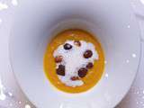 VELOUTÉ butternut, châtaigne/noisette et ÉCUME de parmesan