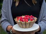 Tarte aux fruits, croûte aux noix