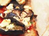 Bruschetta aubergine, feta et origan