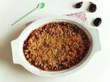 Crumble de prunes et figues à l’avoine et au miel