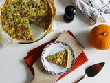 Quiche butternut, poireau et mozzarella