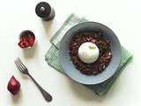 Salade de lentilles à la burrata et tomates séchées