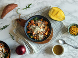 Salade de mangue et patates douces à la feta