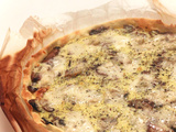 Tarte aux champignons, oignons et gorgonzola