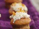 Cupcakes betterave et fromage frais sous un crumble