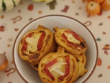 Minis tartes flambées citrouilles d'halloween