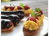 Eclairs aux fraises ou au chocolat