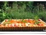 Tarte aux pêches-abricots caramélisés