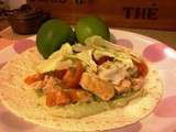 Tacos de poulet, sauce avocat