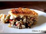 Crumble de ratatouille aux miettes de colin