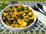 Courgettes à la menthe, curcuma et gingembre