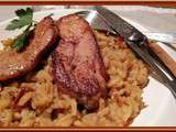 Escalopes de Foie gras et Risotto aux tomates séchées