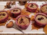 Muffins à la crème de marron, noisette et chocolat blanc