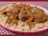 Tajine de poulet aux amandes et abricots