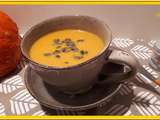 Velouté de potimarron, carottes au lait de coco