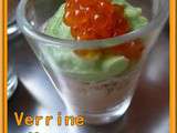 Verrine mousse d'avocat saumon