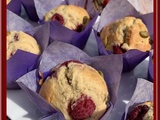 Muffins aux framboises et pistaches