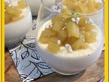 Panna cotta vanille, et ananas flambé