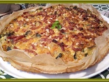 Quiche carotte, courgettes au bacon