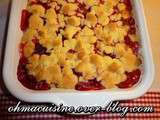 Crumble rhubarbe framboises