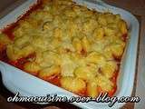 Gratin de boeuf,gnocchi et cantal