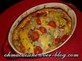 Gratin de quenelles au gorgonzola et tomates