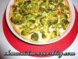 Quiche brocoli , feta et chorizo