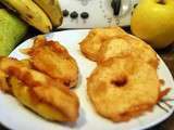 Beignet aux pommes et beignets aux bananes