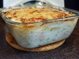 Gratin de truite fumée et saumon frais