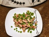 Petits pois aux oignons et lardons