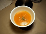 Potage courgette, carotte, kiri