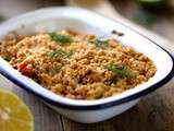 Chouchou : crumble aux 2 saumons , poireaux , courgettes