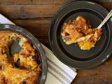 Clafoutis butternut , stilton , noisettes et pâte de coing