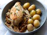 Poulet au riesling et aux cèpes séchés