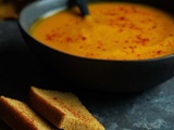 Soupe de courge, corn bread et beurre parfumé