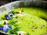 Soupe très onctueuse petits pois amandes ( sans crème)