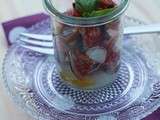 Verrine de figues , mozzarella ,basilic