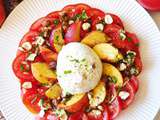 Salade de tomate, mozzarella et nectarine